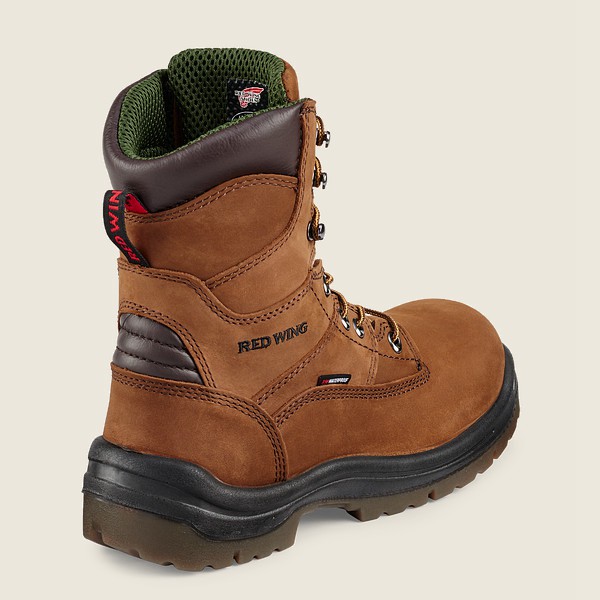 Red Wing Mens King Toe® - 8-inch Waterproof Soft Toe - Work Boots Brown - 1398MRAGV